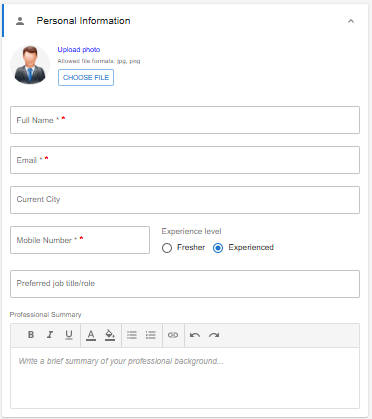 Customize your resume layout